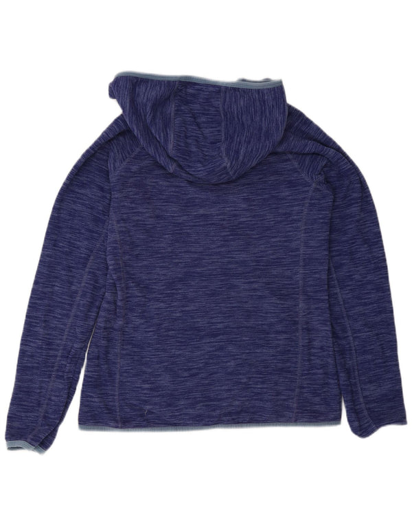 Mountain Warehouse Womens Hooded Fleece Jacket UK 12 Medium Purple Flecked
