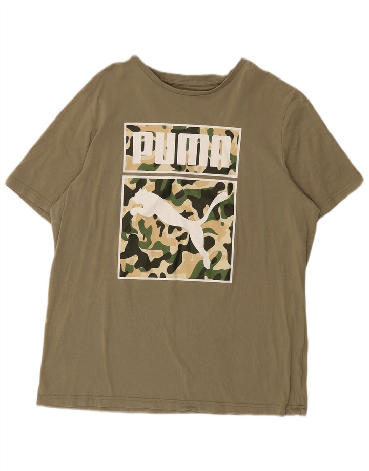 Tricou grafic PUMA pentru bărbați Top Large Kaki