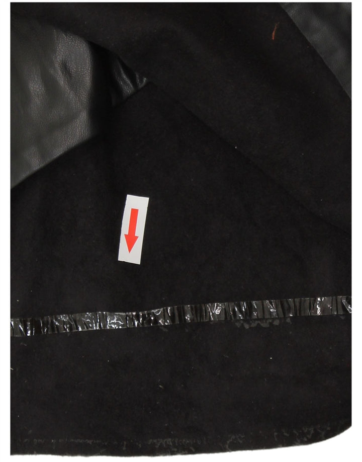 Fusta mini din piele artificială pentru femei Zara, mare W30, poliuretan negru