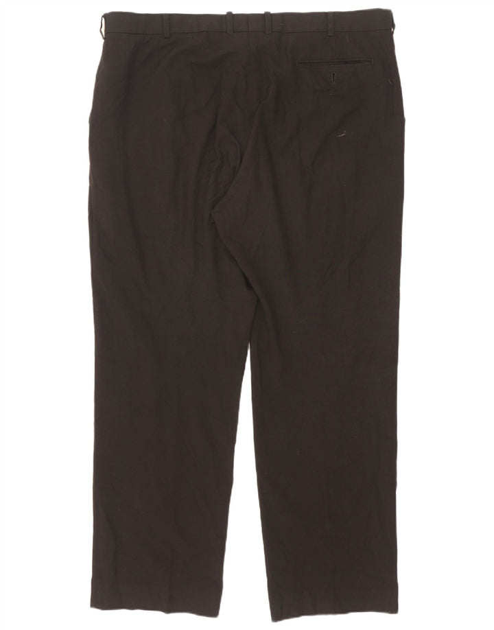 Pantaloni drepți croiți pentru bărbați Marks & Spencer L40 L31 negri