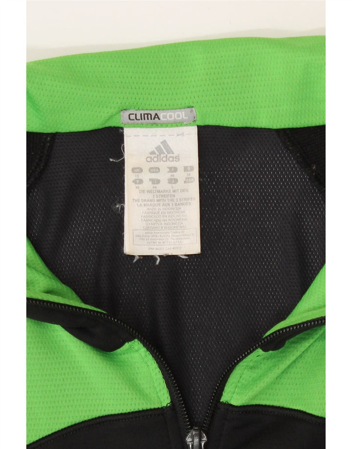 Jachetă de trening Climacool pentru femei Adidas UK 12 Medium Black Colorblock