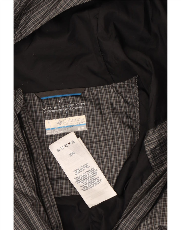 Jachetă de vânt cu glugă Columbia Omni-Tech pentru bărbați UK 38 Medium Gri Vichy