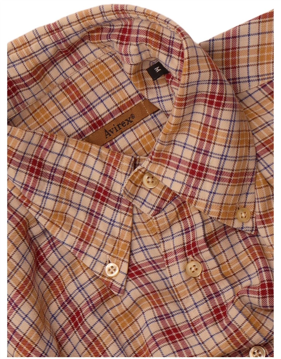 Cămașă de flanel pentru bărbați Avirex, carouri medii multicolore
