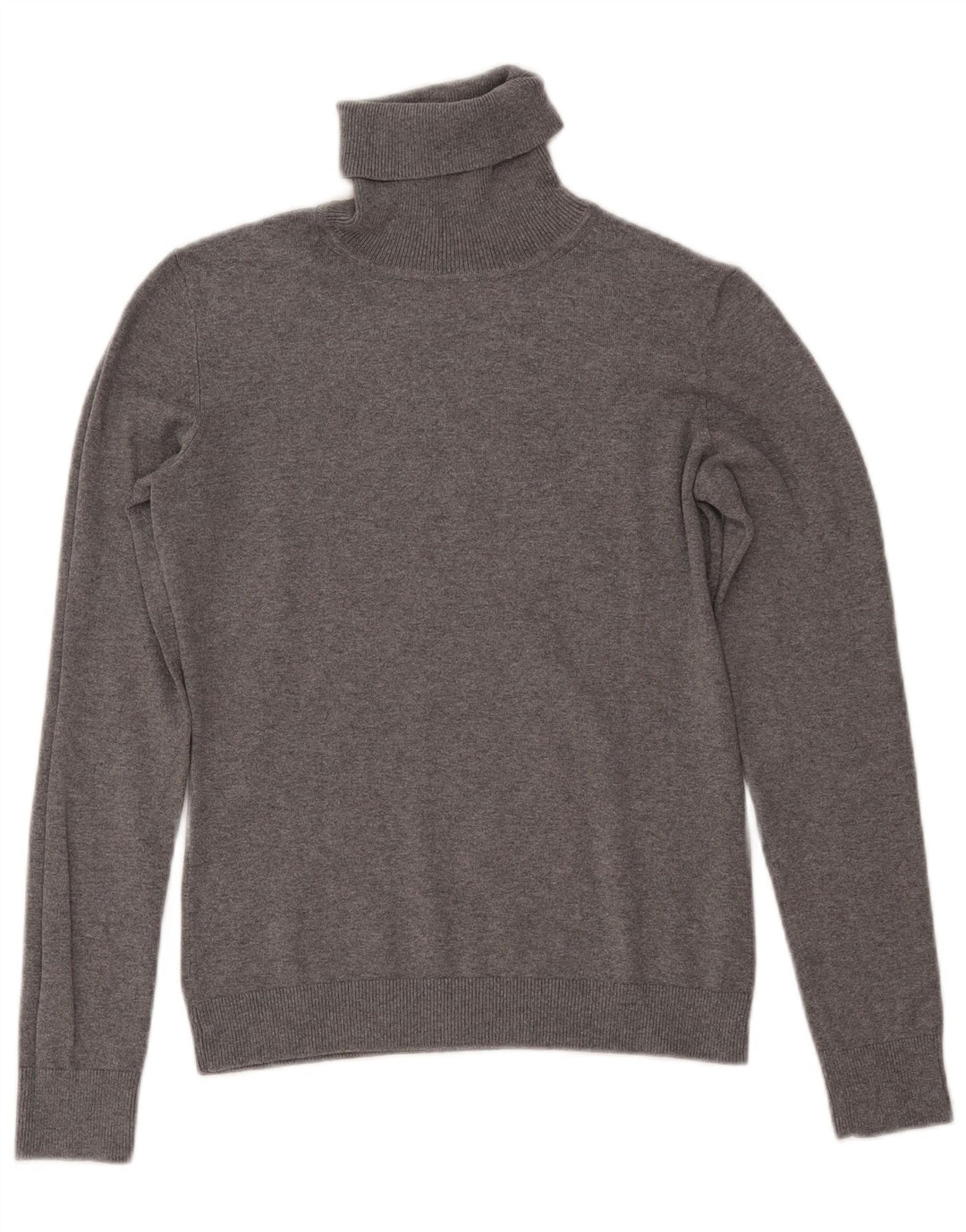 TOMMY HILFIGER Pulover cu gât rulat pentru femei UK 10 mic bumbac gri