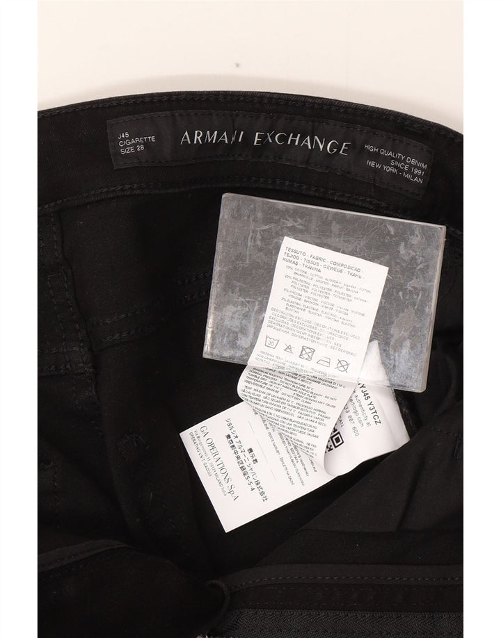 ARMANI EXCHANGE Blugi Drepți Femei L28 L32 Bumbac Negru