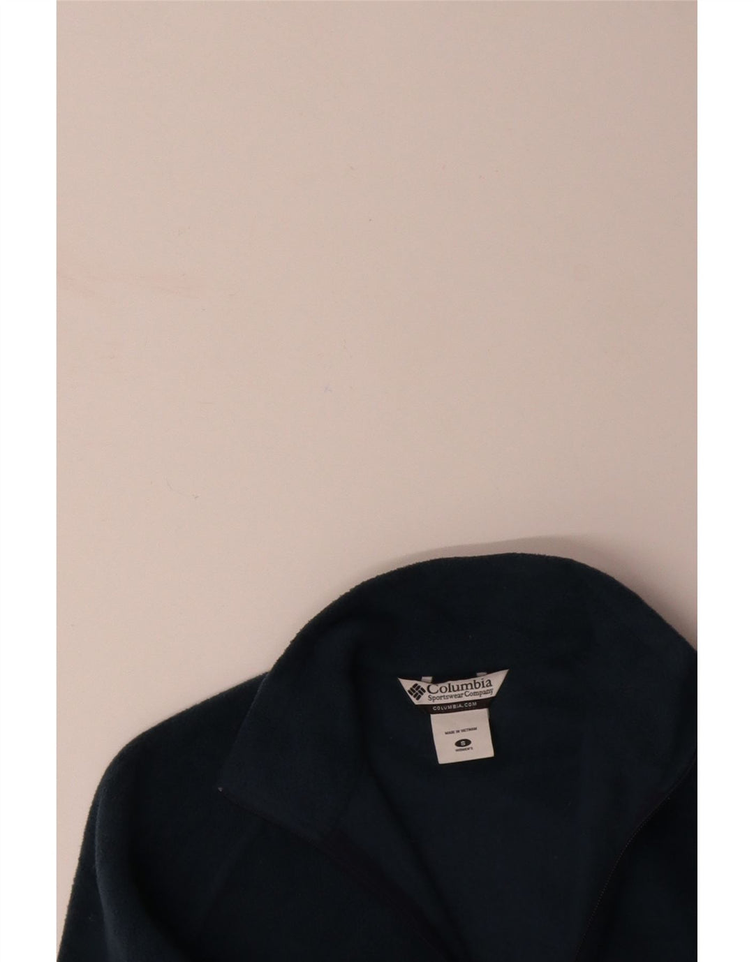 COLUMBIA Womens Fleece Jacket UK 10 Small Navy Blue Polyester