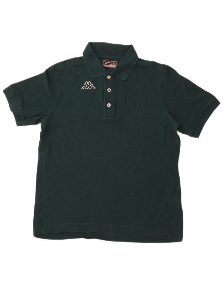 Cămașă polo cu grafică KAPPA pentru bărbați, bumbac verde mic