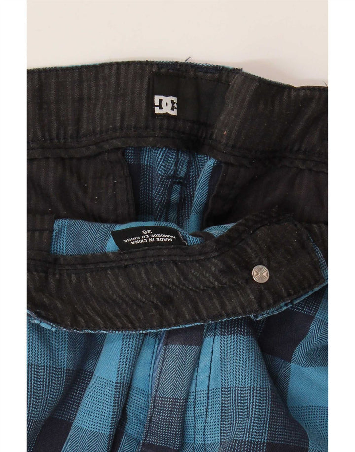 Pantaloni scurți cargo DC pentru bărbați W38 XL Blue Check Bumbac