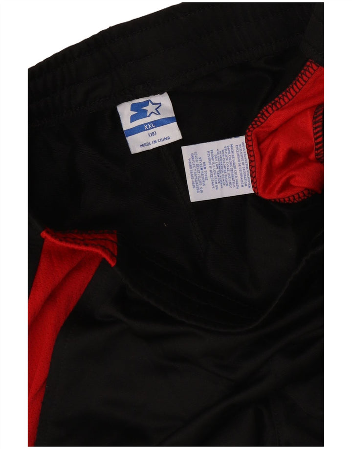 Pantaloni de trening pentru băieți începători 15-16 ani 2XL negru poliester color bloc