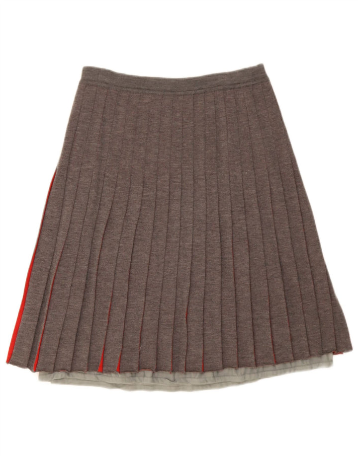 STIZZOLI Fusta plisată cu cuțit tricot pentru femei IT 42 Medium W30 Lână gri