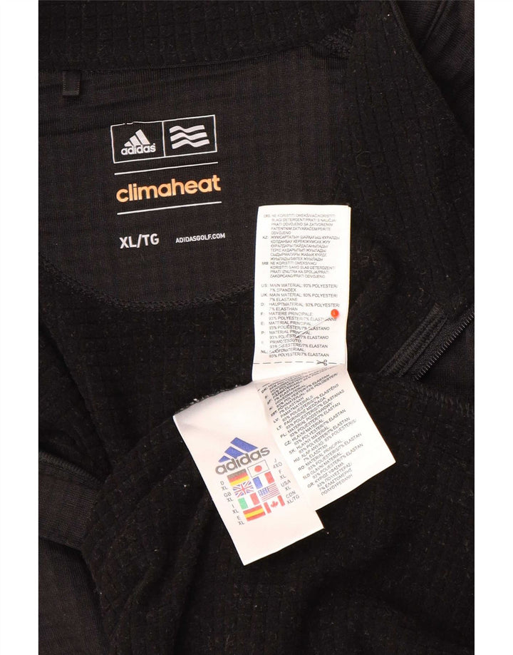 Trening pentru bărbați Climaheat, cu fermoar și gât, pulover, XL, poliester negru