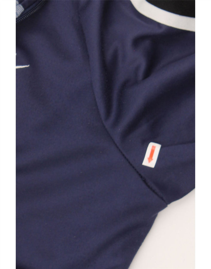 NIKE Mens Tracksuit Top Jacket Small Navy Blue Colourblock Polyester Vintage Nike and Second-Hand Nike from Messina Hembry 