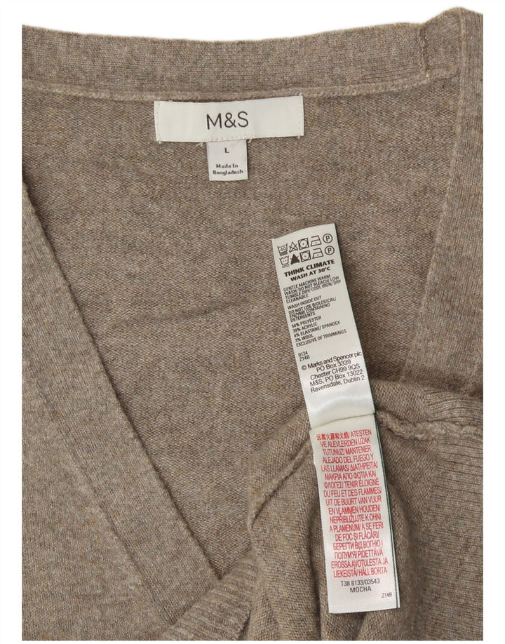 Pulover cardigan fără mâneci pentru femei Marks & Spencer UK 16 mare gri