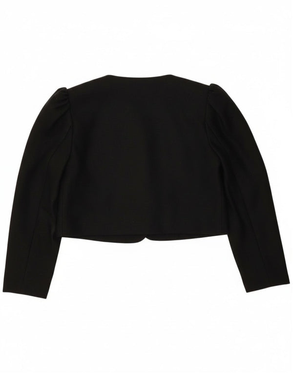 Jachetă vintage de damă cu blazer crop EU 40 Poliester mediu negru