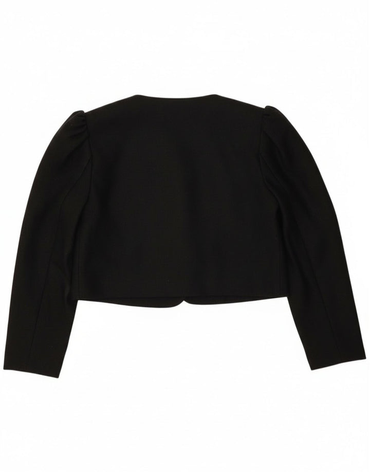 Jachetă vintage de damă cu blazer crop EU 40 Poliester mediu negru