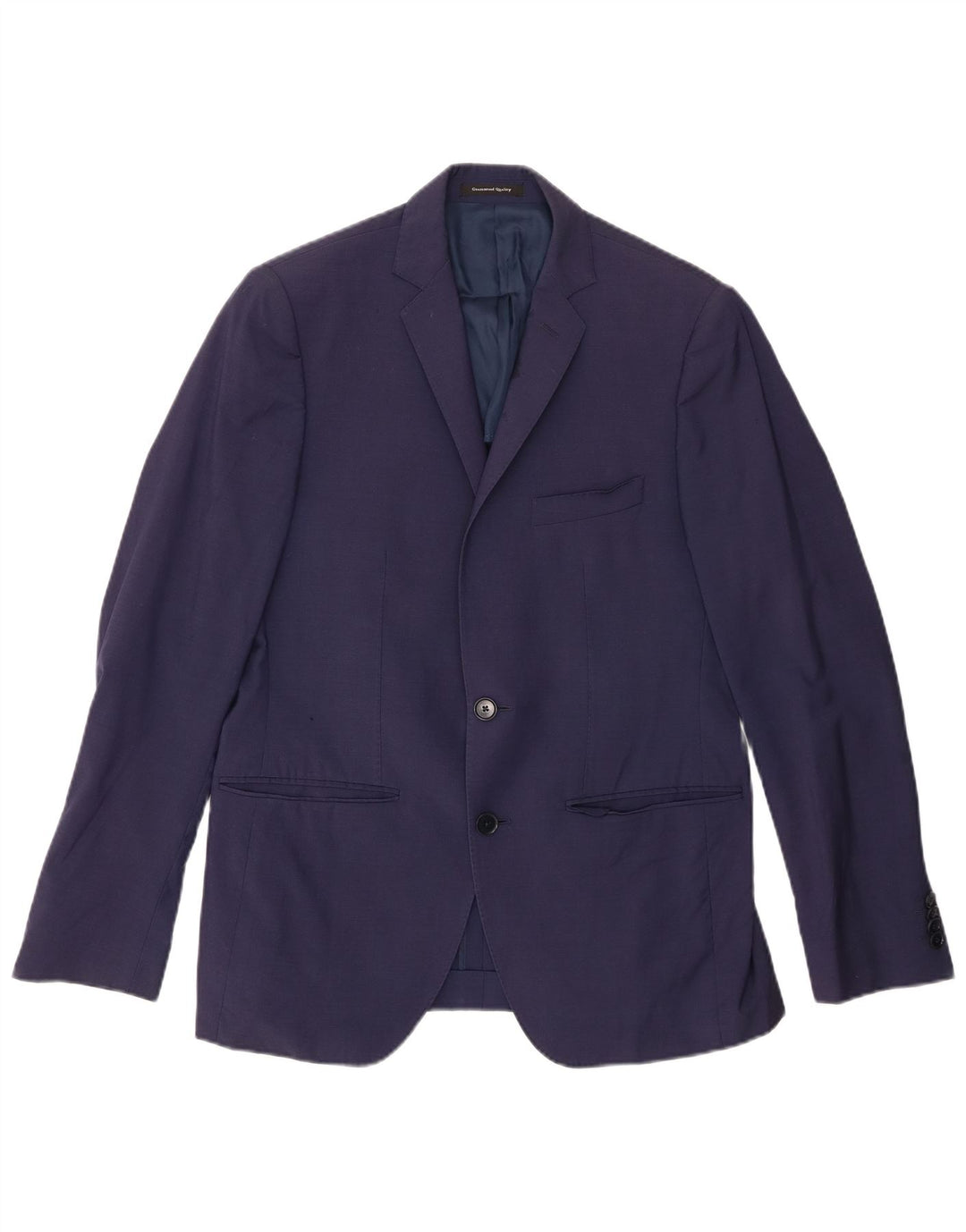 Jachetă pentru bărbați VINTAGE cu 2 nasturi IT 48 Medium Bleumarin Viscoză