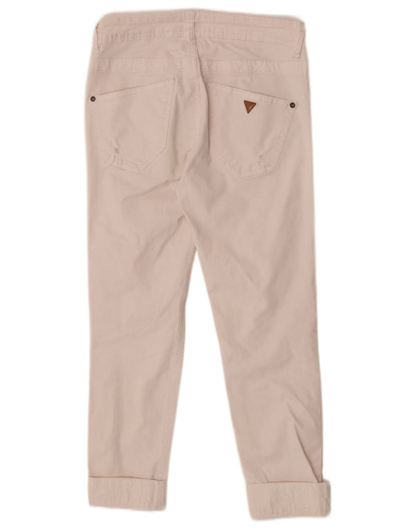 Blugi Guess de damă cropped W26 L23 alb cu pete