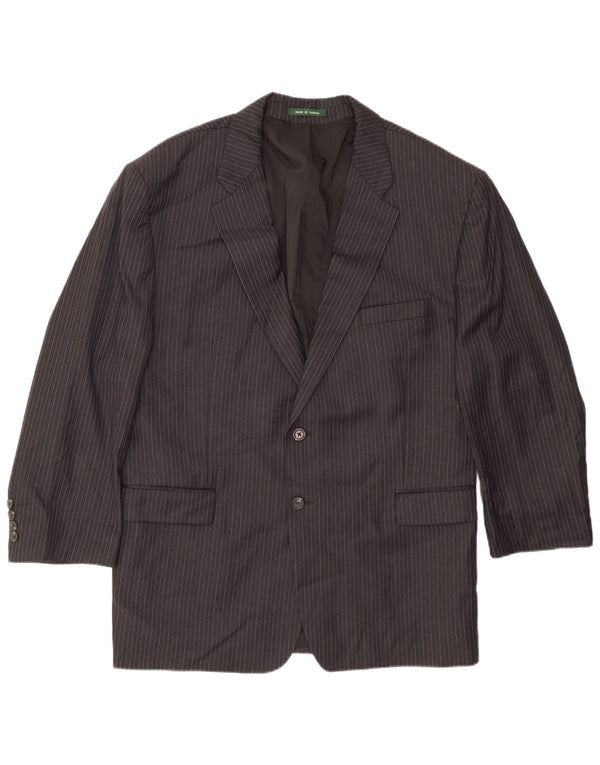 Jachetă pentru bărbați Ralph Lauren, cu 2 nasturi, UK 42 XL Lână neagră cu dungi