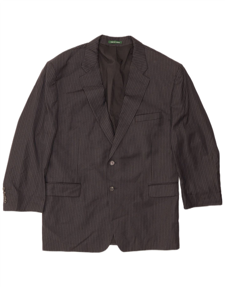 Jachetă pentru bărbați Ralph Lauren, cu 2 nasturi, UK 42 XL Lână neagră cu dungi