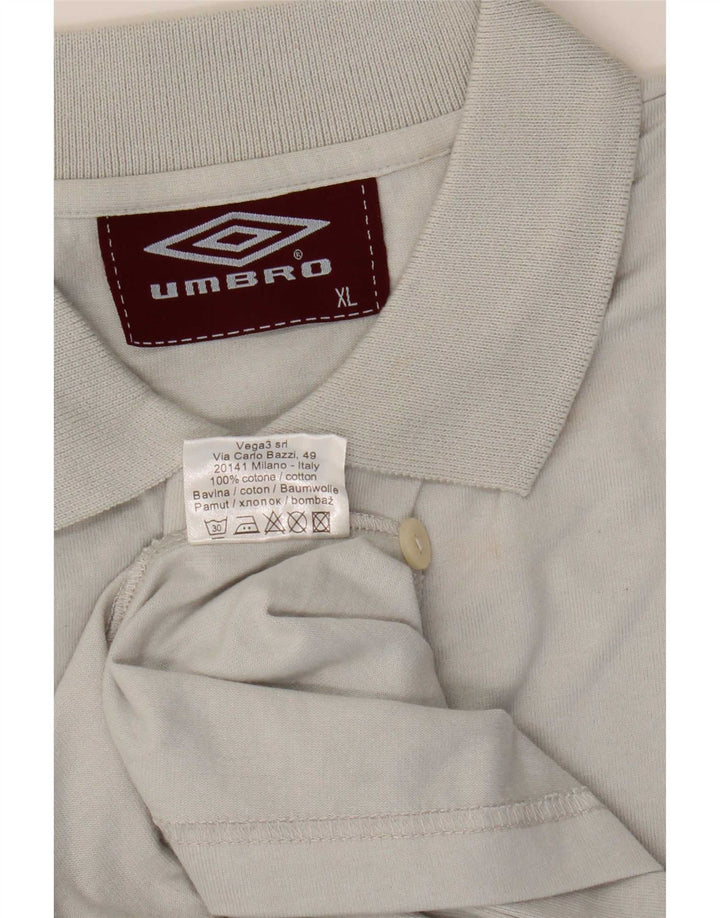 Cămașă polo grafică pentru bărbați Umbro XL bumbac gri