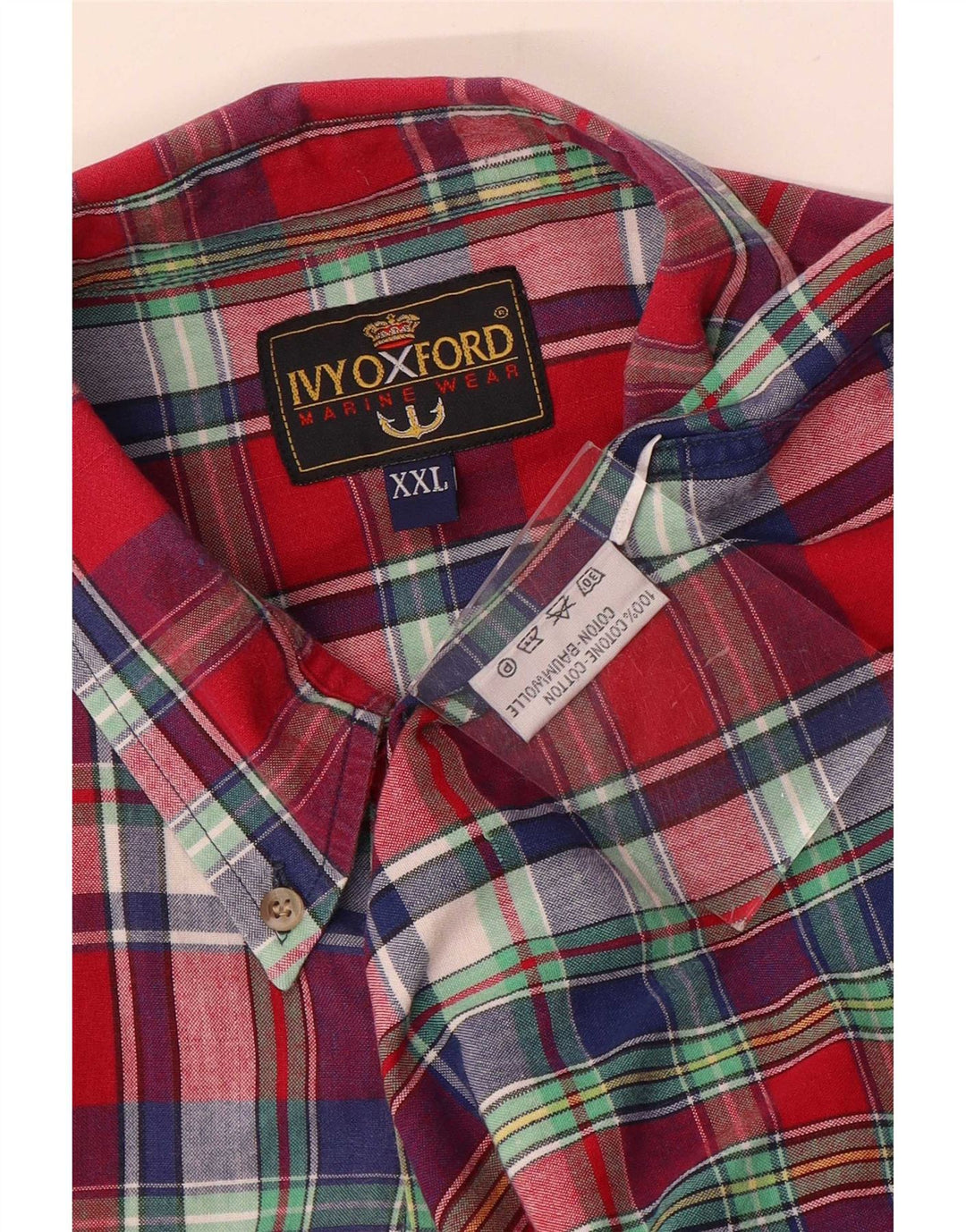Cămașă pentru bărbați Ivy Oxford 2XL, bumbac cu carouri multicolore