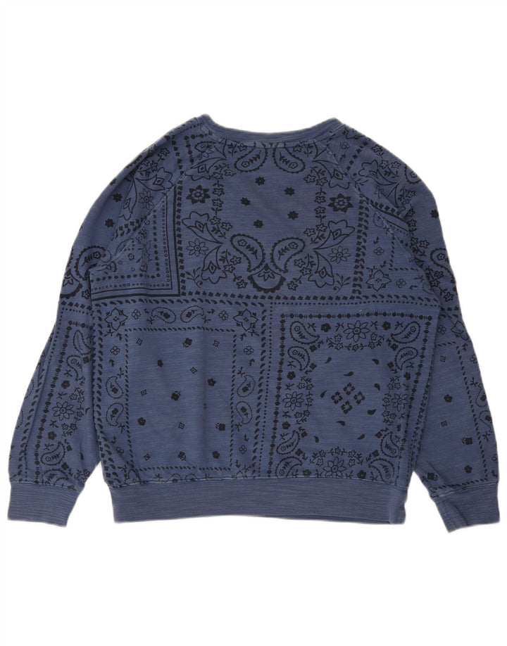 Pulover supradimensionat pentru femei Marks & Spencer UK 10 Small Blue Paisley