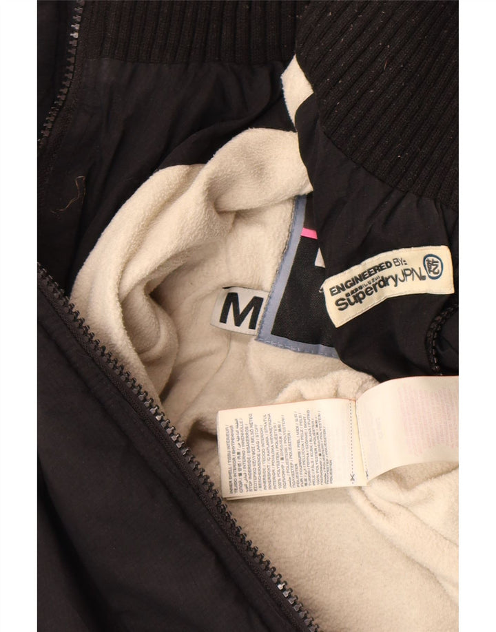 Jachetă Windbreaker cu glugă Superdry pentru femei UK 14 Medium Black