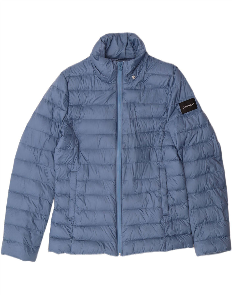 CALVIN KLEIN Womens Padded Jacket UK 14 Medium Blue Polyamide Vintage Calvin Klein and Second-Hand Calvin Klein from Messina Hembry 