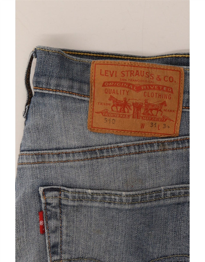LEVI'S Mens 510 Denim Shorts W31 Medium Blue Cotton Vintage Levi's and Second-Hand Levi's from Messina Hembry 
