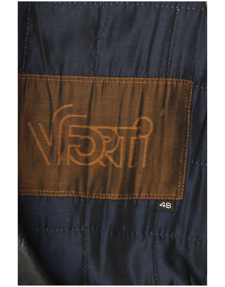 Palton din piele pentru bărbați Vittorio Forti IT 48 Medium Negru