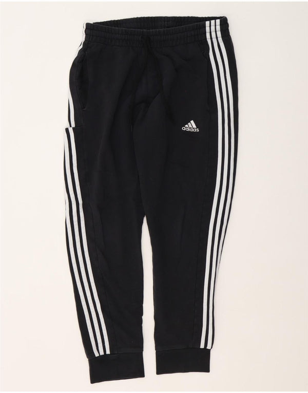 Adidas Mens Tracksuit Trousers Joggers Large Black Cotton