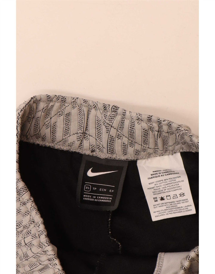Pantaloni scurți sport Nike pentru femei UK 6 XS Gri Geometric Poliester
