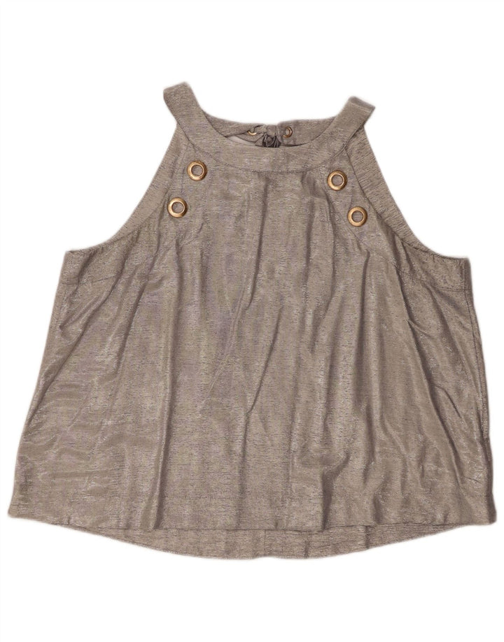 Crop Top pentru femei Coast UK 16 Large Silver Viscose