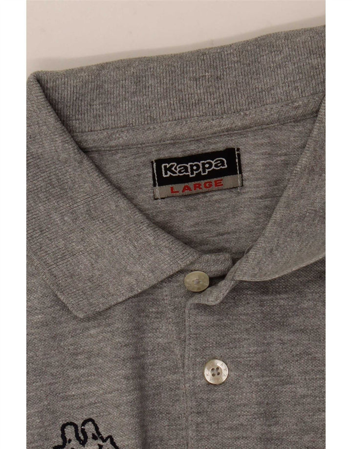 Tricou polo pentru bărbați Kappa, mare, gri
