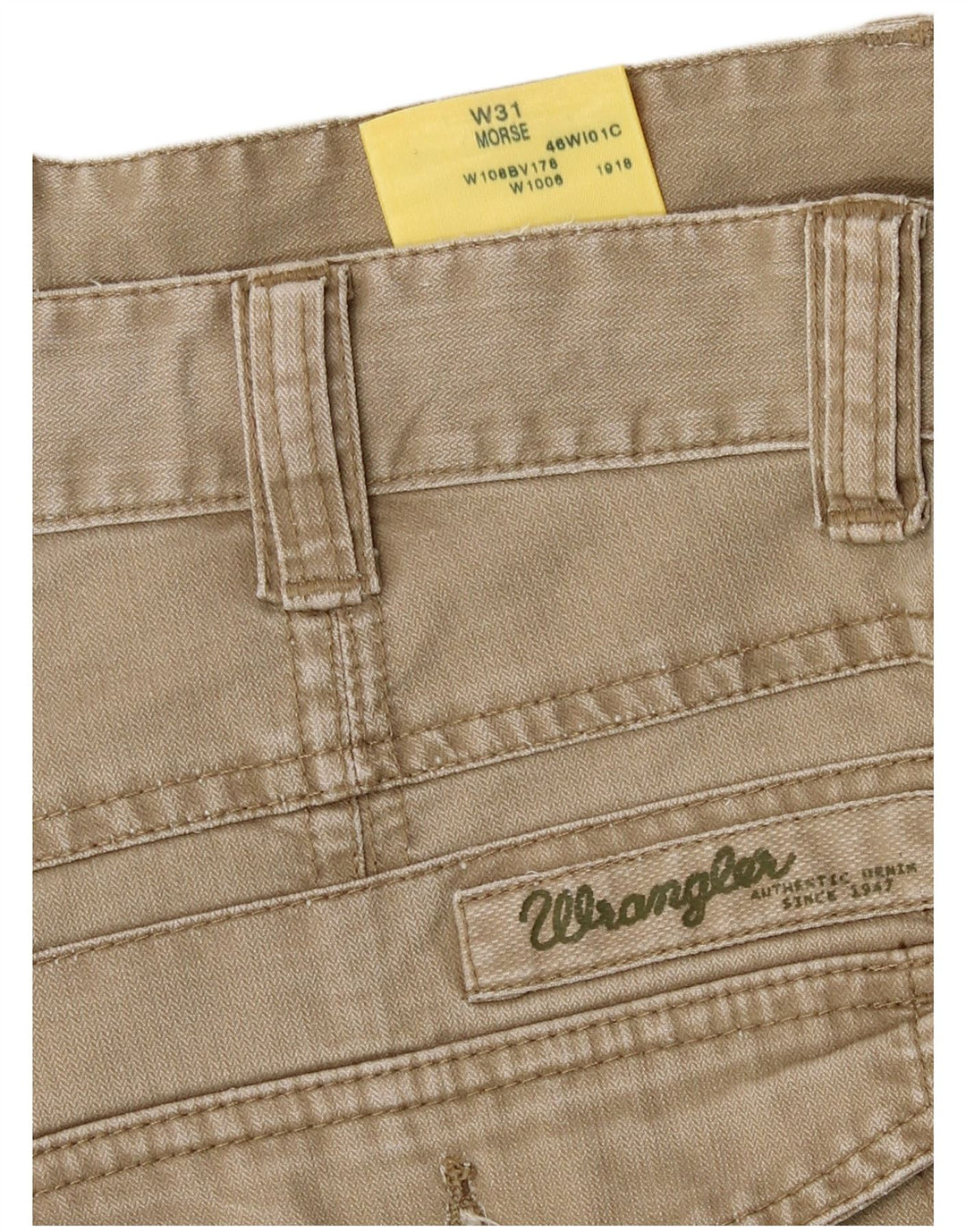 Pantaloni scurți chino Morse Wrangler pentru bărbați W31 bumbac mediu bej