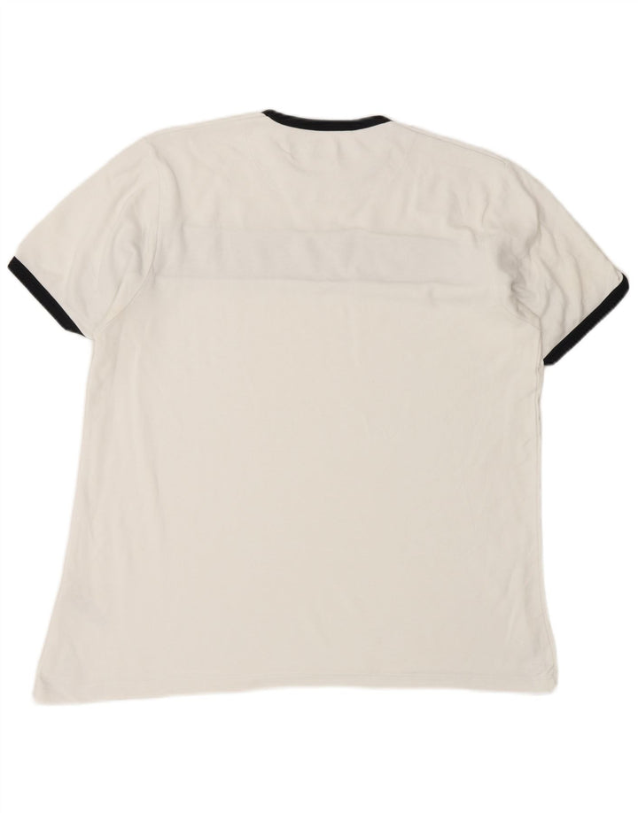 Tricou pentru bărbați French Connection Top mediu alb din bumbac color bloc