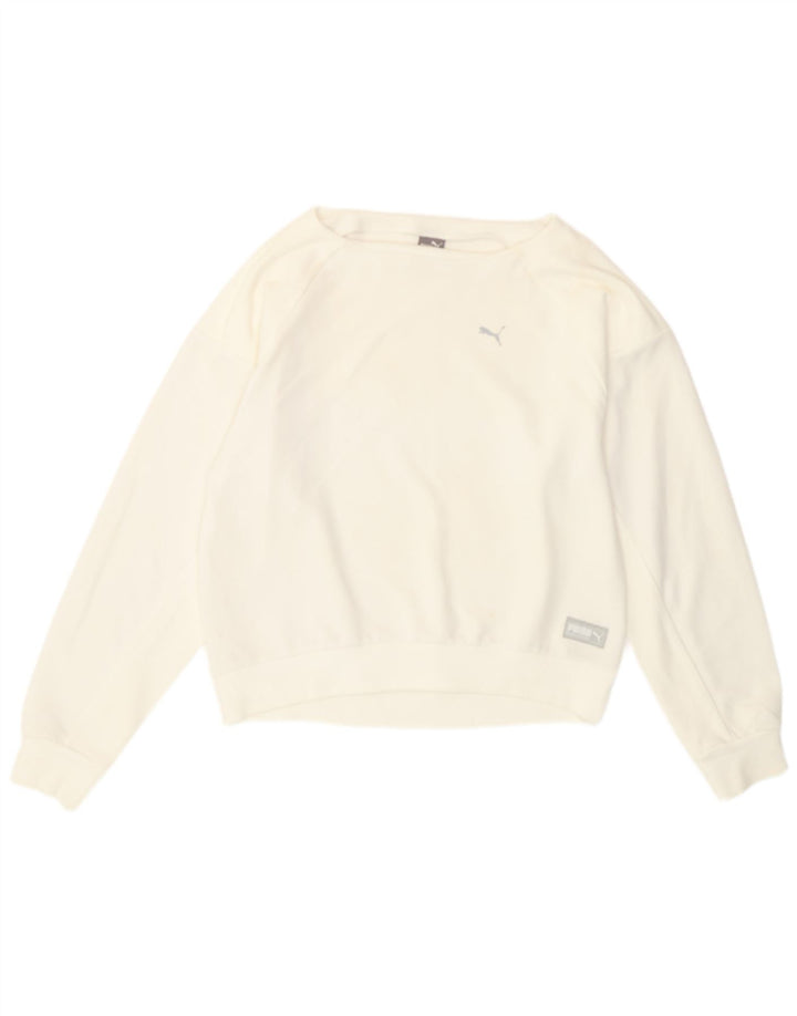Pulover pentru femei Puma Loose Fit, UK 10, mic, alb