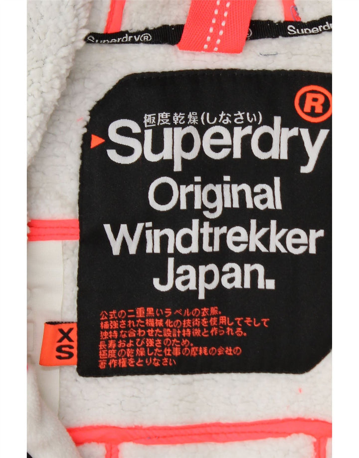 SUPERDRY Windtrekker Windbreaker pentru femei cu glugă Sherpa Windbreaker UK 6 XS Albastru