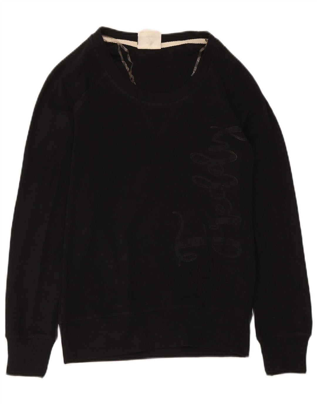 Pulover cu grafic pentru femei Freddy UK 12 Bumbac mediu negru