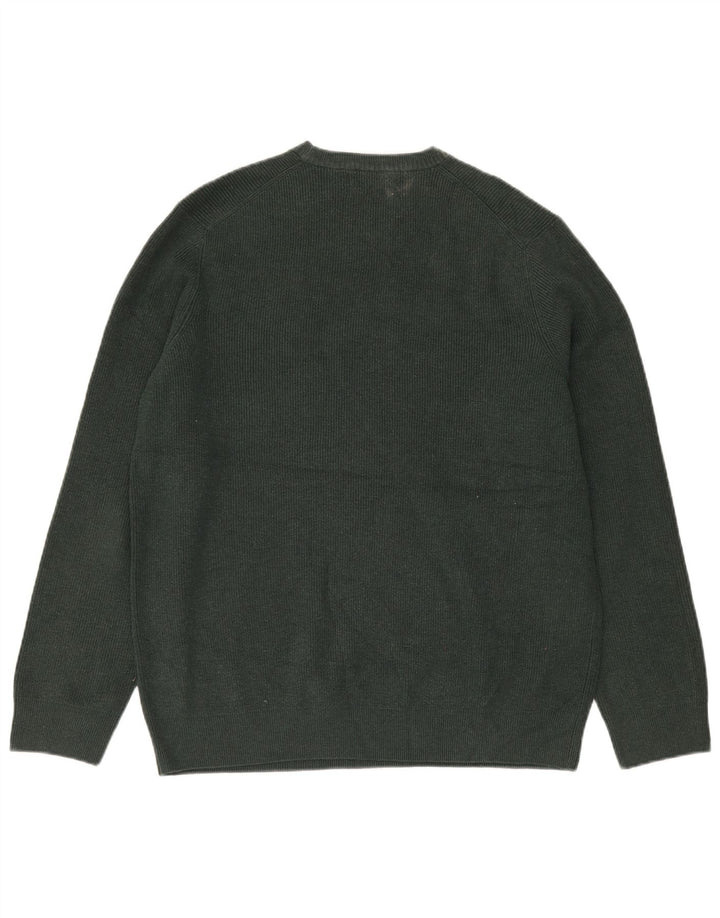 Pulover pentru bărbați Marks & Spencer, cu gât crew, poliester verde XL