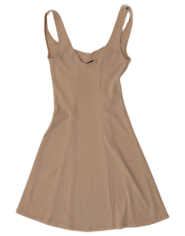 Rochie A-Line fără mâneci Zara UK 8 Mic Bej