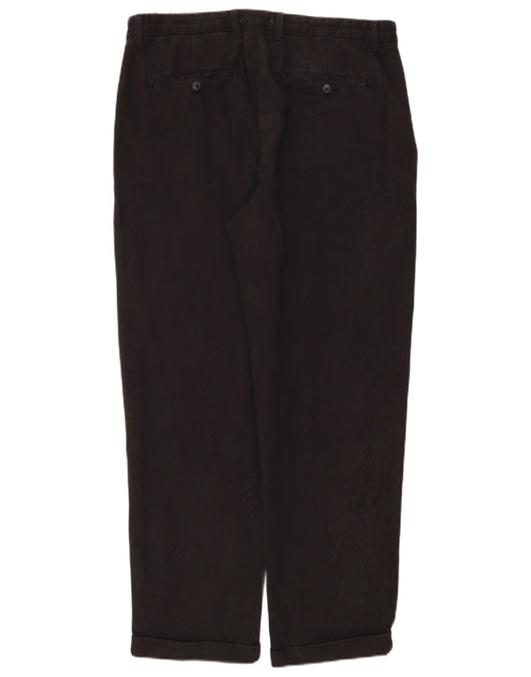 Pantaloni chino drepți pentru bărbați Zara EU 44 Mari L34 L29 Bumbac negru