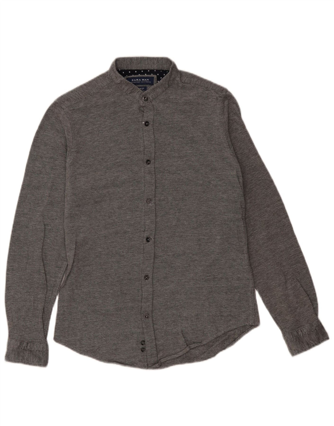 Cămașă pentru bărbați Zara Slim Fit Bumbac Gri mediu