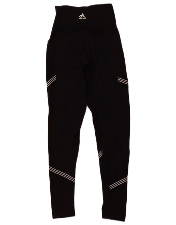 Leggings Climalite ADIDAS pentru femei UK 6 XS poliester cu dungi negre