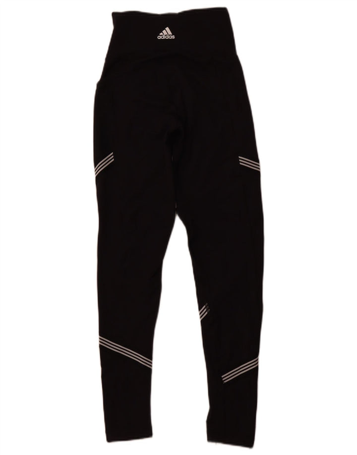 Leggings Climalite ADIDAS pentru femei UK 6 XS poliester cu dungi negre