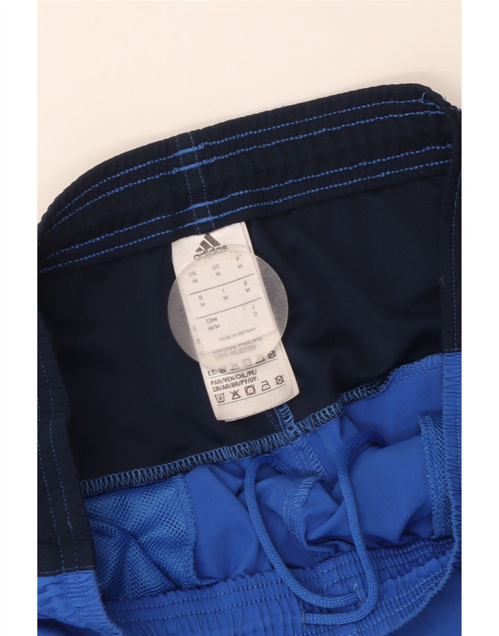 Pantaloni scurți sport pentru bărbați Adidas, albastru mediu, poliester color bloc