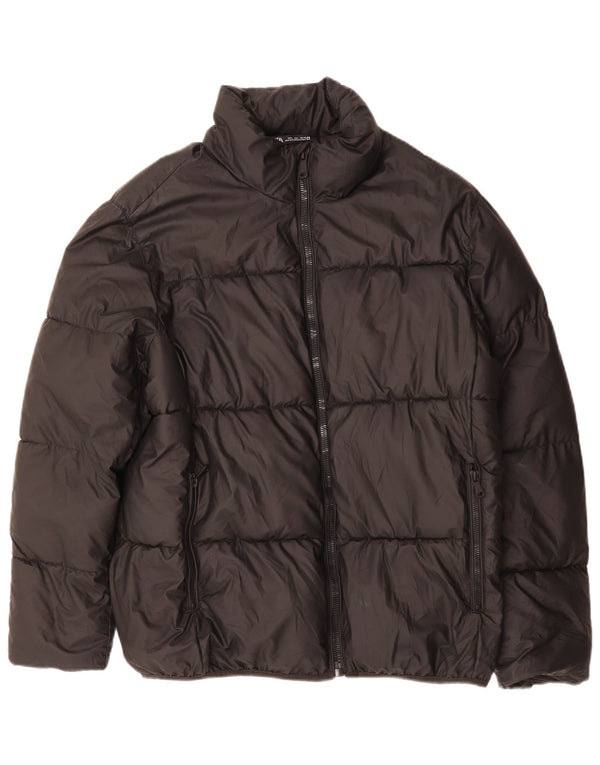 Jachetă căptușită pentru bărbați Zara UK 40, mare, negru, poliester