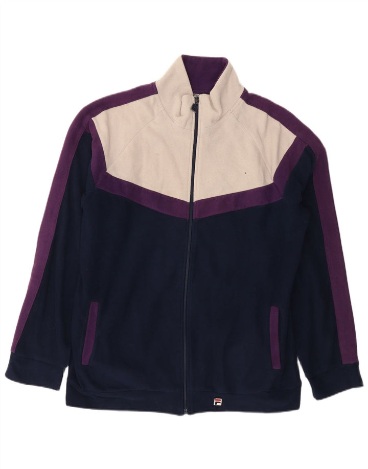 Jachetă fleece pentru bărbați Fila UK 40, mare, bleumarin, color block