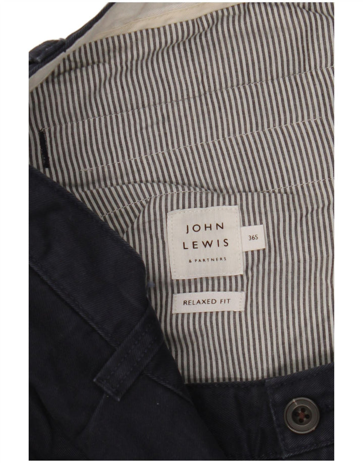 JOHN LEWIS Pantaloni chino relaxați pentru bărbați W36 L29 bumbac bleumarin