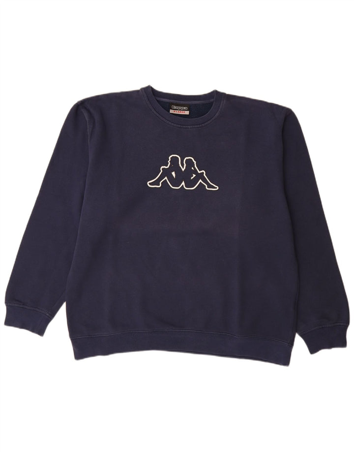 Hanorac grafic pentru bărbați Kappa Jumper XL Bumbac bleumarin